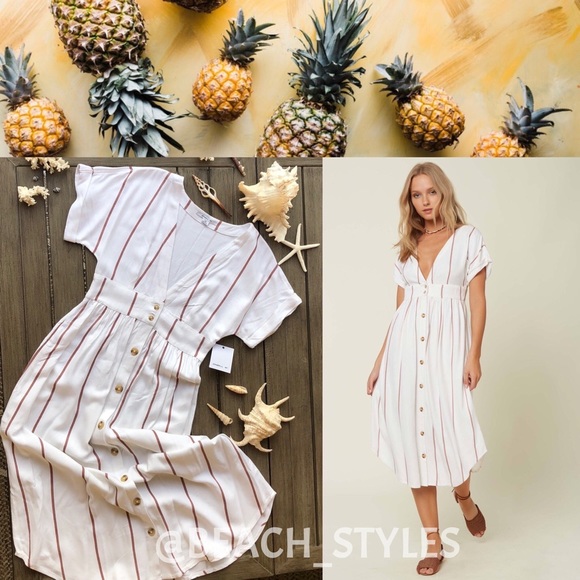 O'Neill Dresses & Skirts - 🌴🌼O’Neill- REID STRIPE MIDIE DRESS🌼🌴
